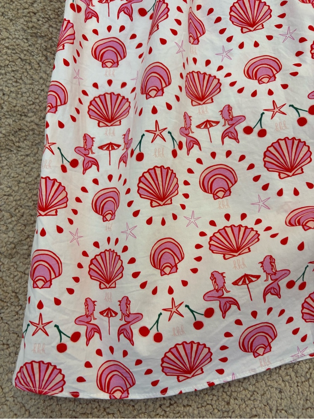 ⁠Hill House Home The Athena Nap Dress Mermaid Print Mini Dress Size XS - Picture 4 of 11